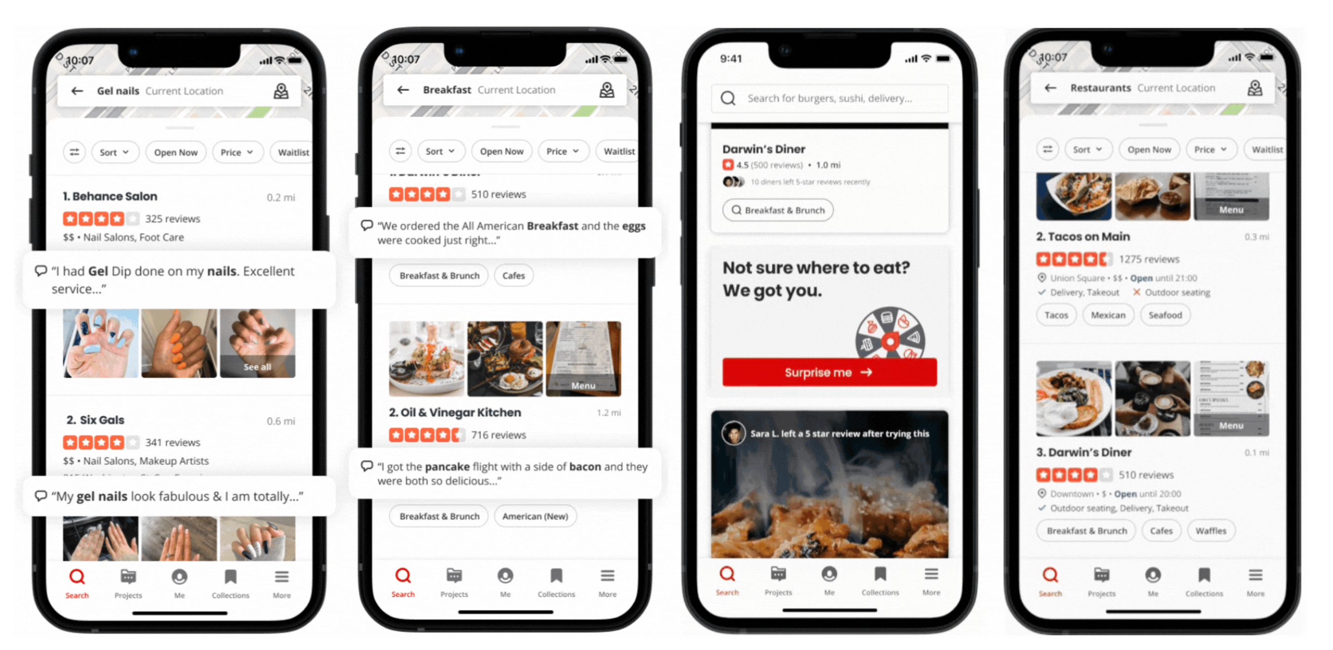 Yelp AI-driven search result tags and highlights